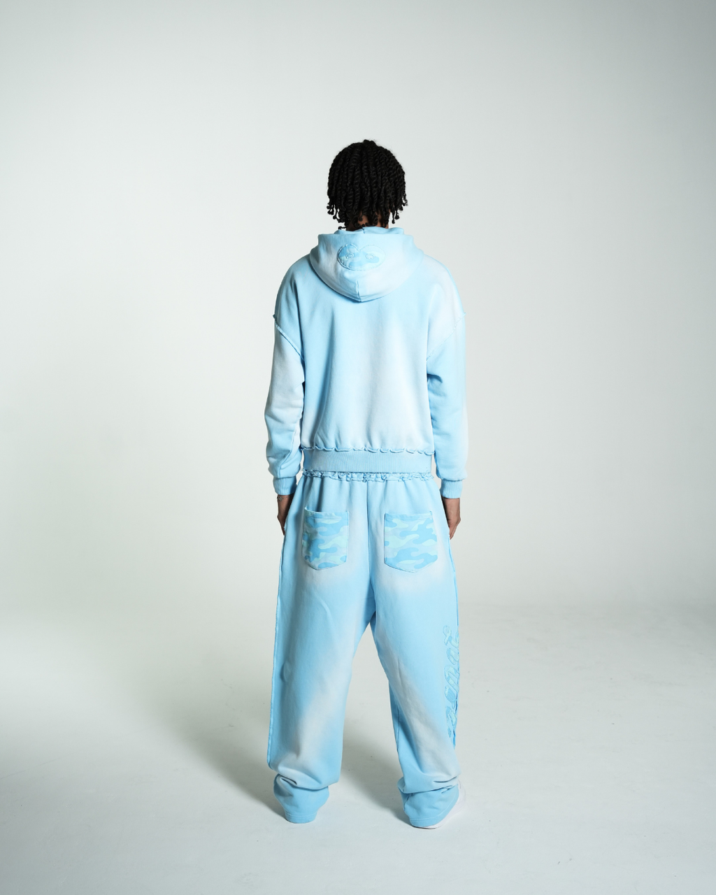 UNISEX PANTS WASHED BLUE
