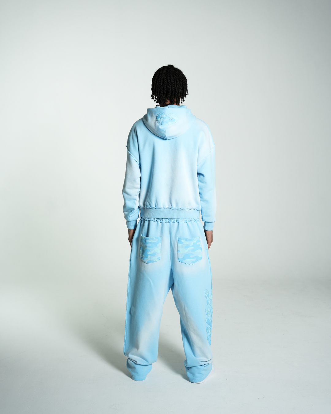 UNISEX PANTS WASHED BLUE