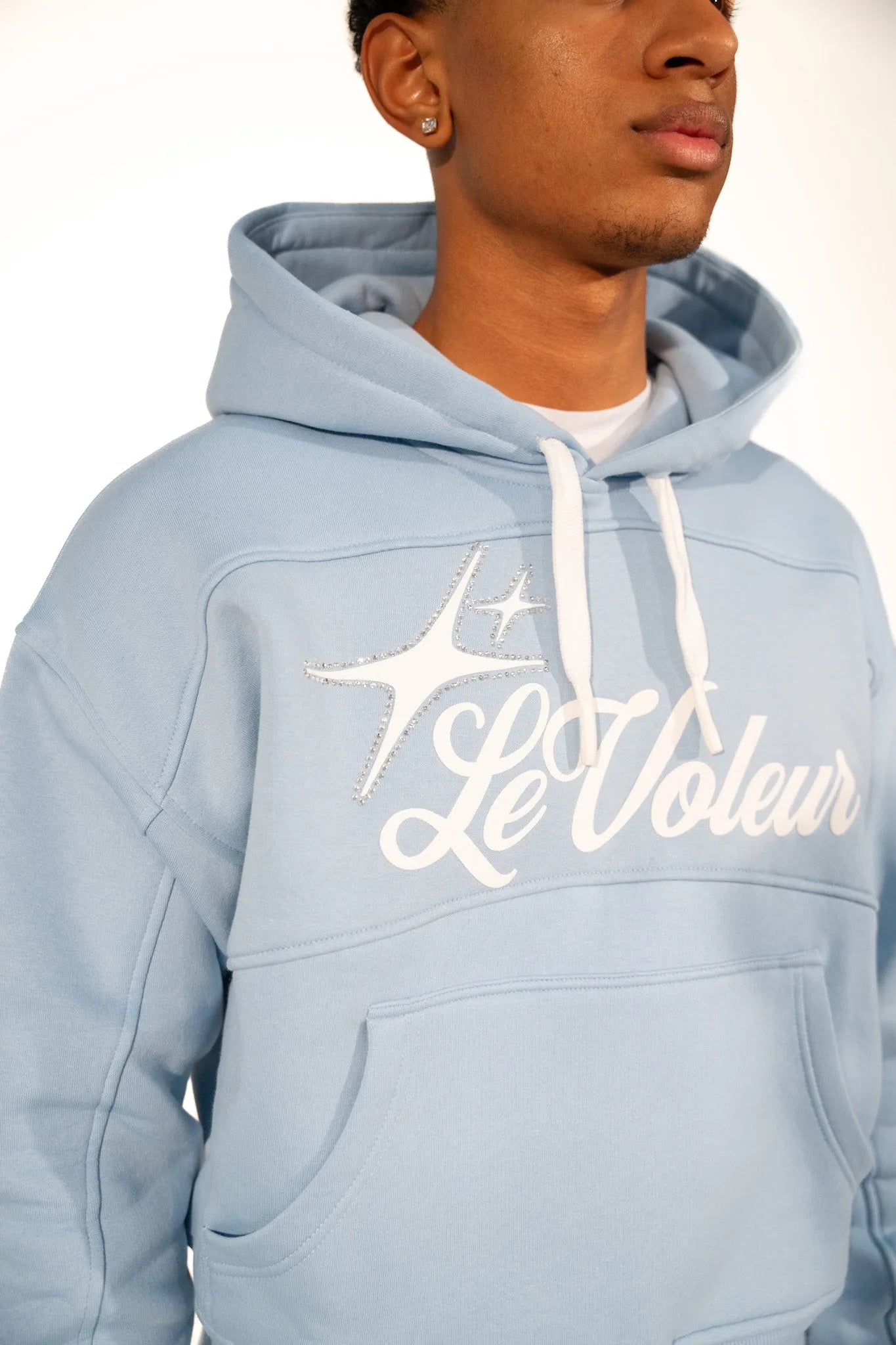 LT2 BABYBLUE HOODIE - LeVoleur