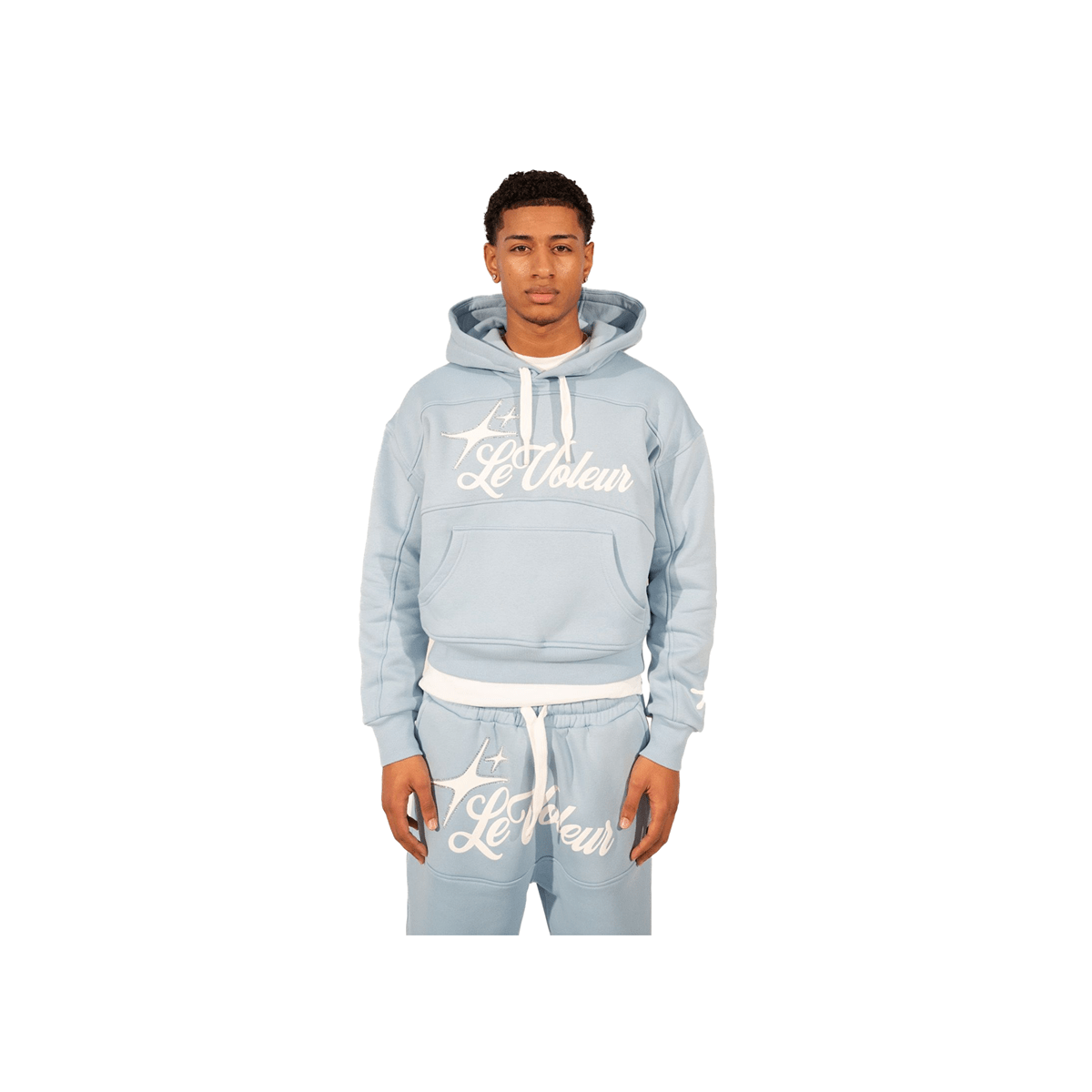 LT2 BABYBLUE HOODIE - LeVoleur