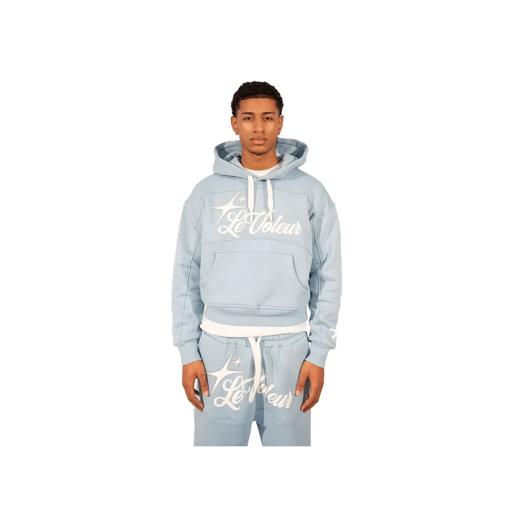 LT2 BABYBLUE HOODIE - LeVoleur