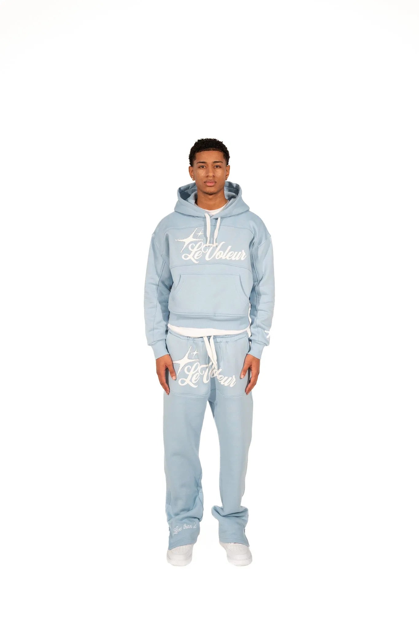 LT2 BABYBLUE HOODIE - LeVoleur