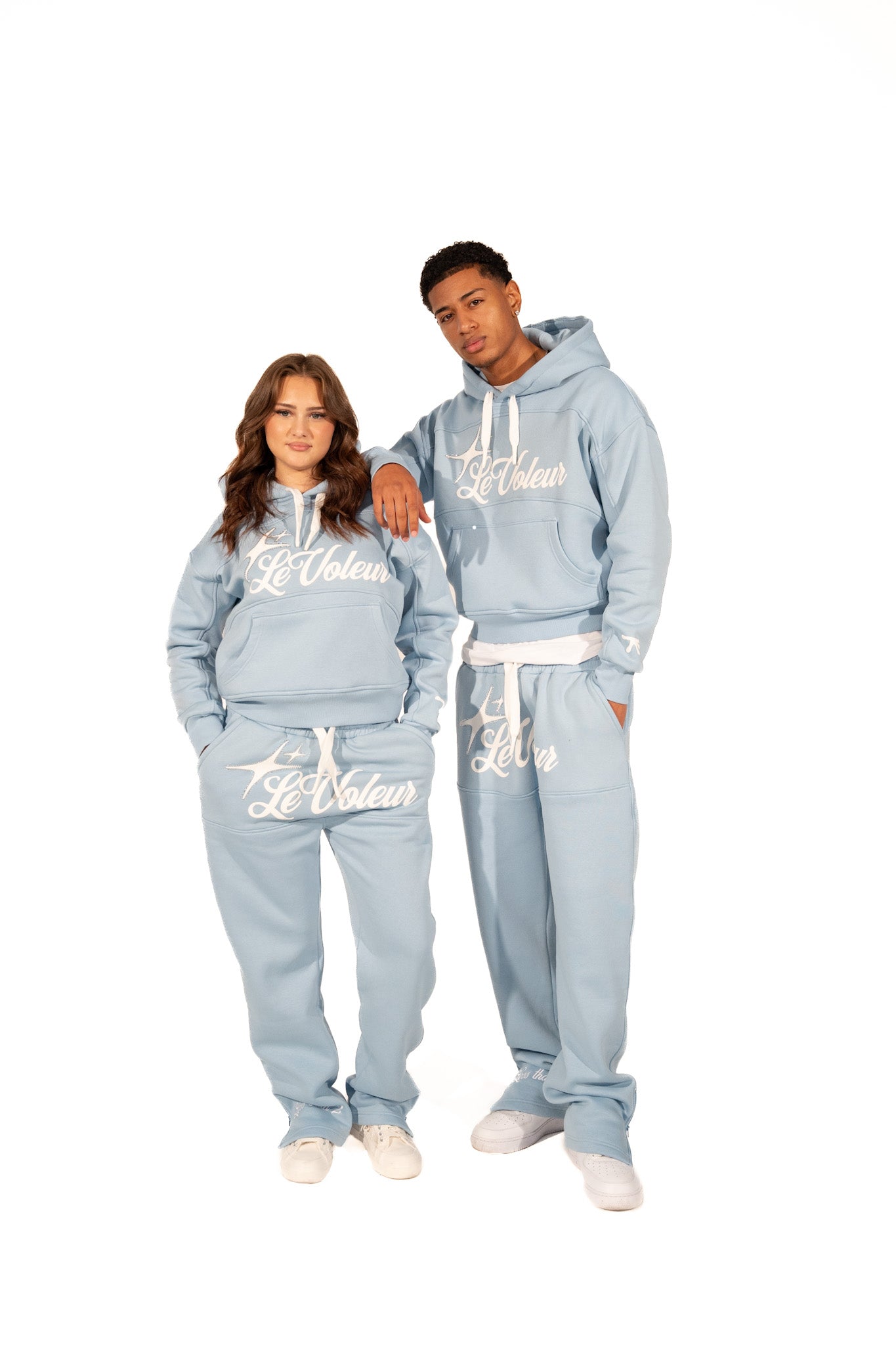 LT2 BABYBLUE HOODIE - LeVoleur